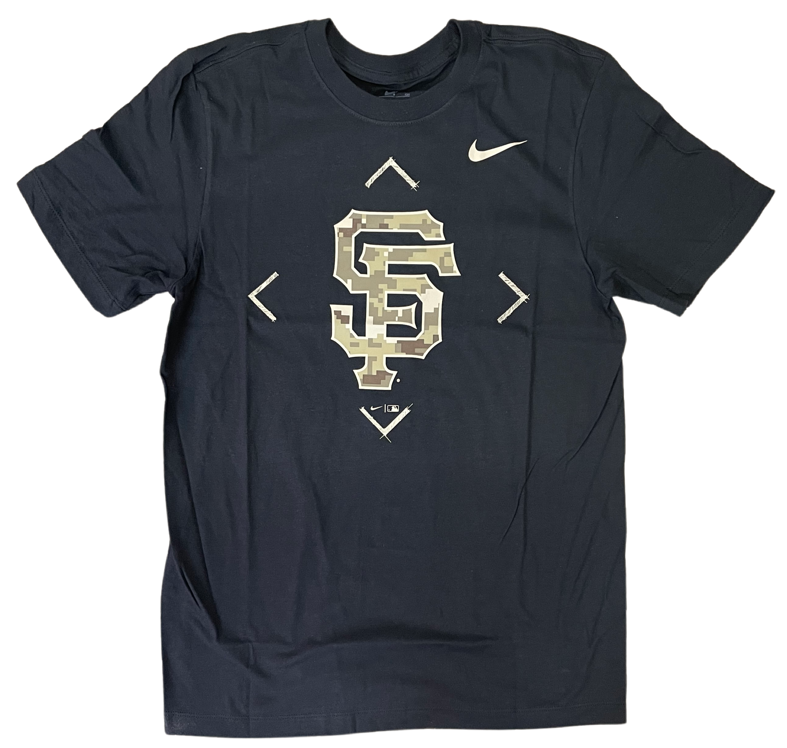 Nike Men's San Francisco Giants Black Camo Logo Performance T-Shirt
