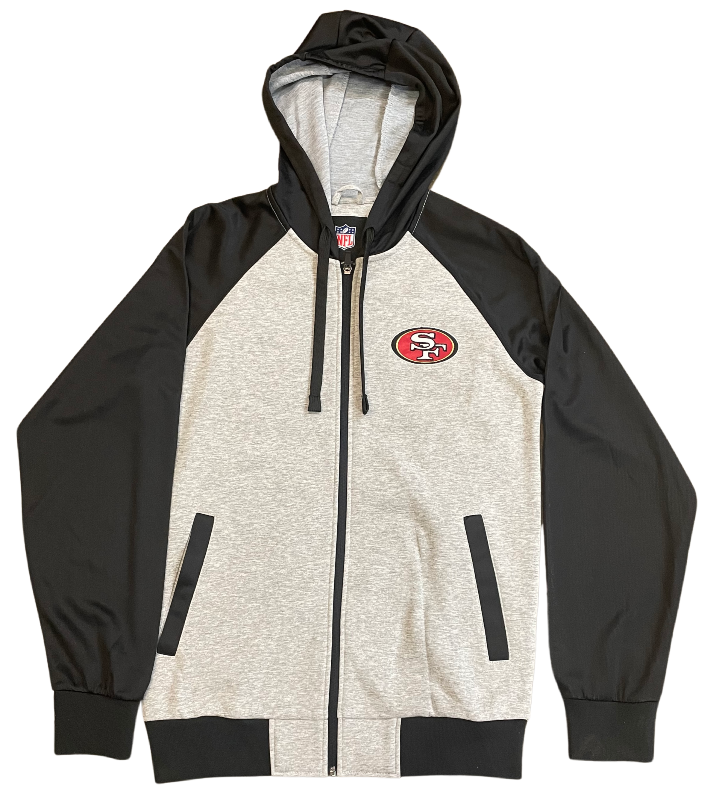 G-III San Francisco 49ers Lightweight Jacket-Grey/Black