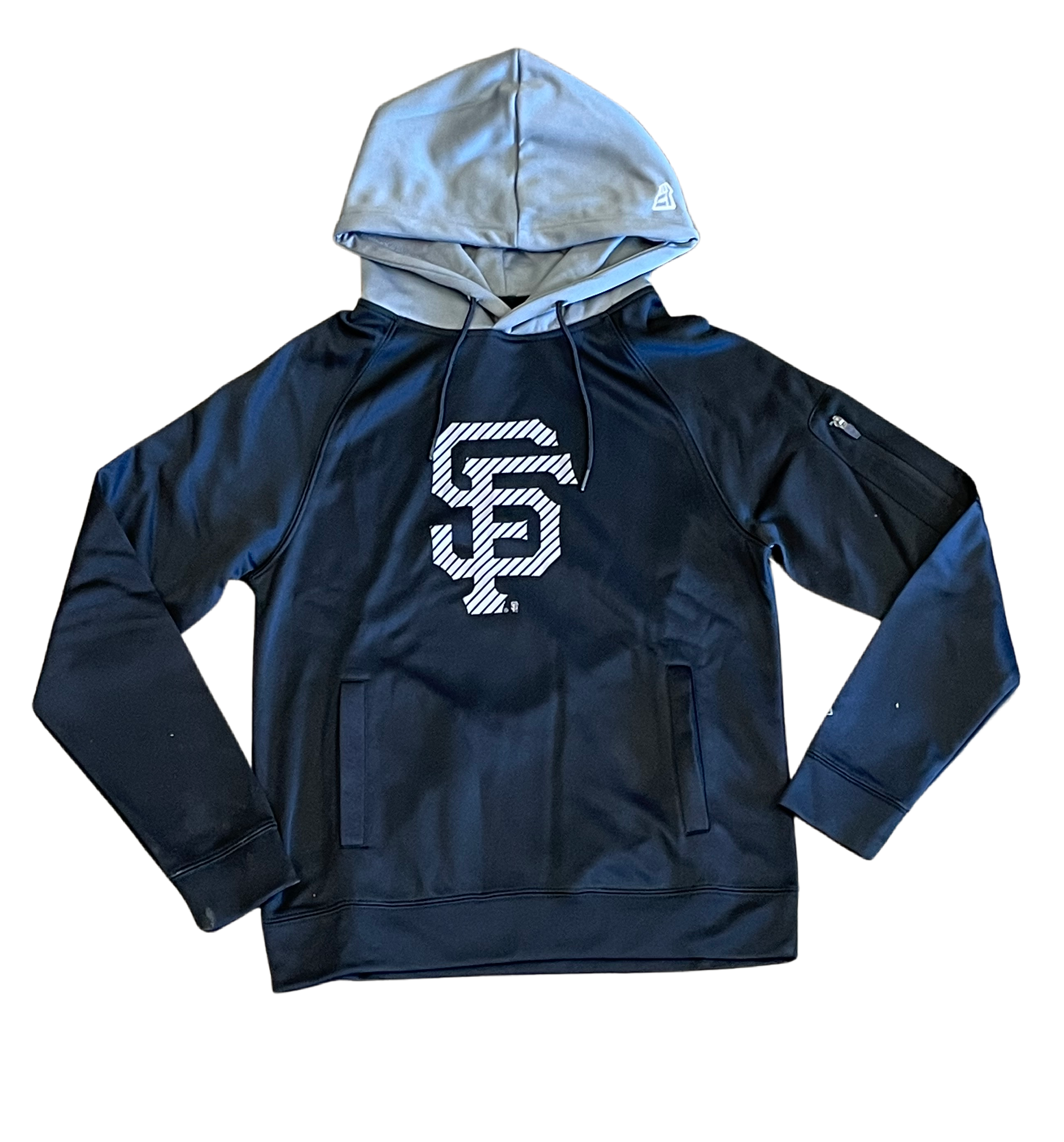 New Era Men's San Francisco Giants Pullover Hoodie-Black/Grey