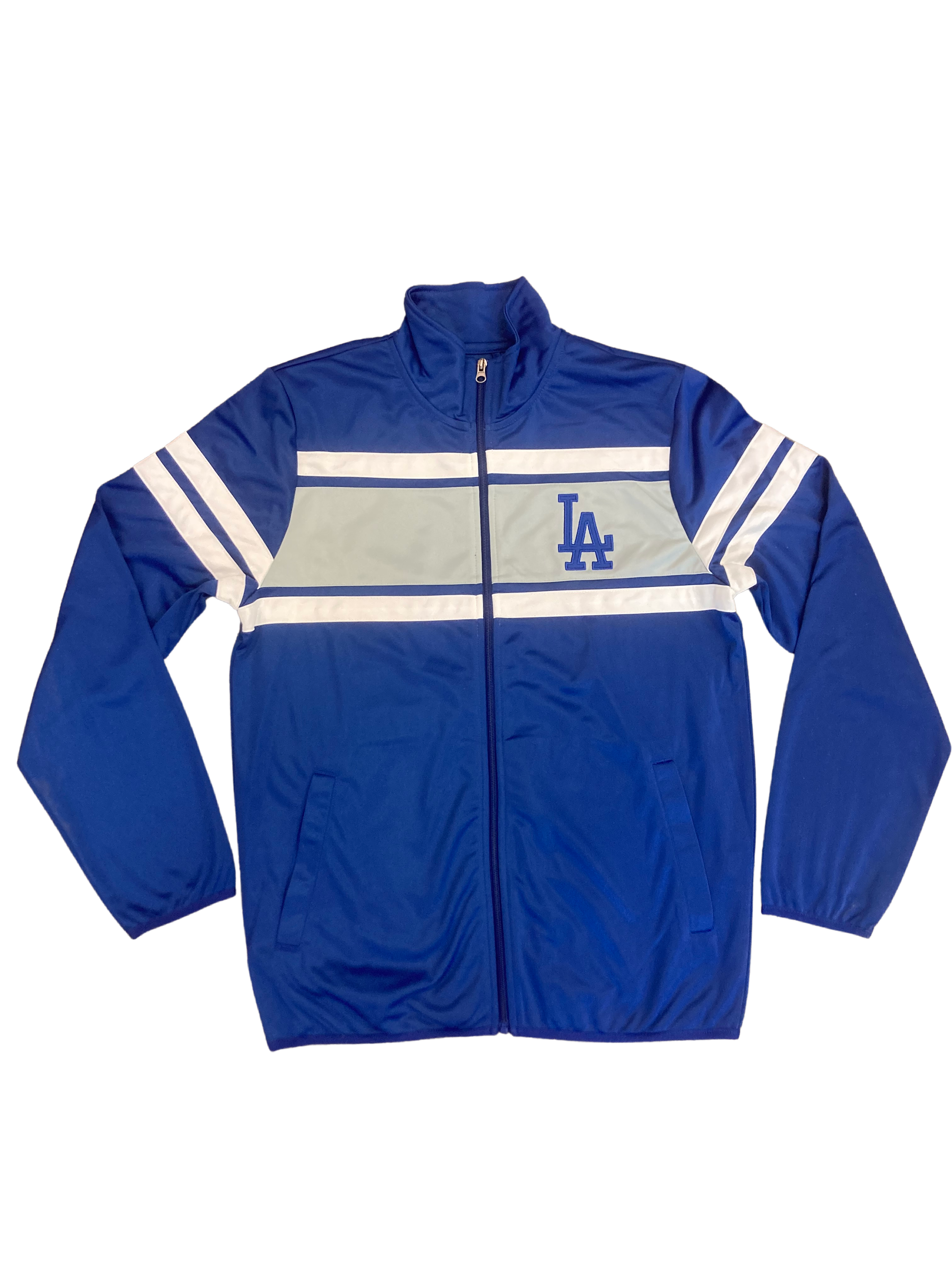 LA Dodgers G-III Full-Zip Track Jacket - Blue/Grey/White