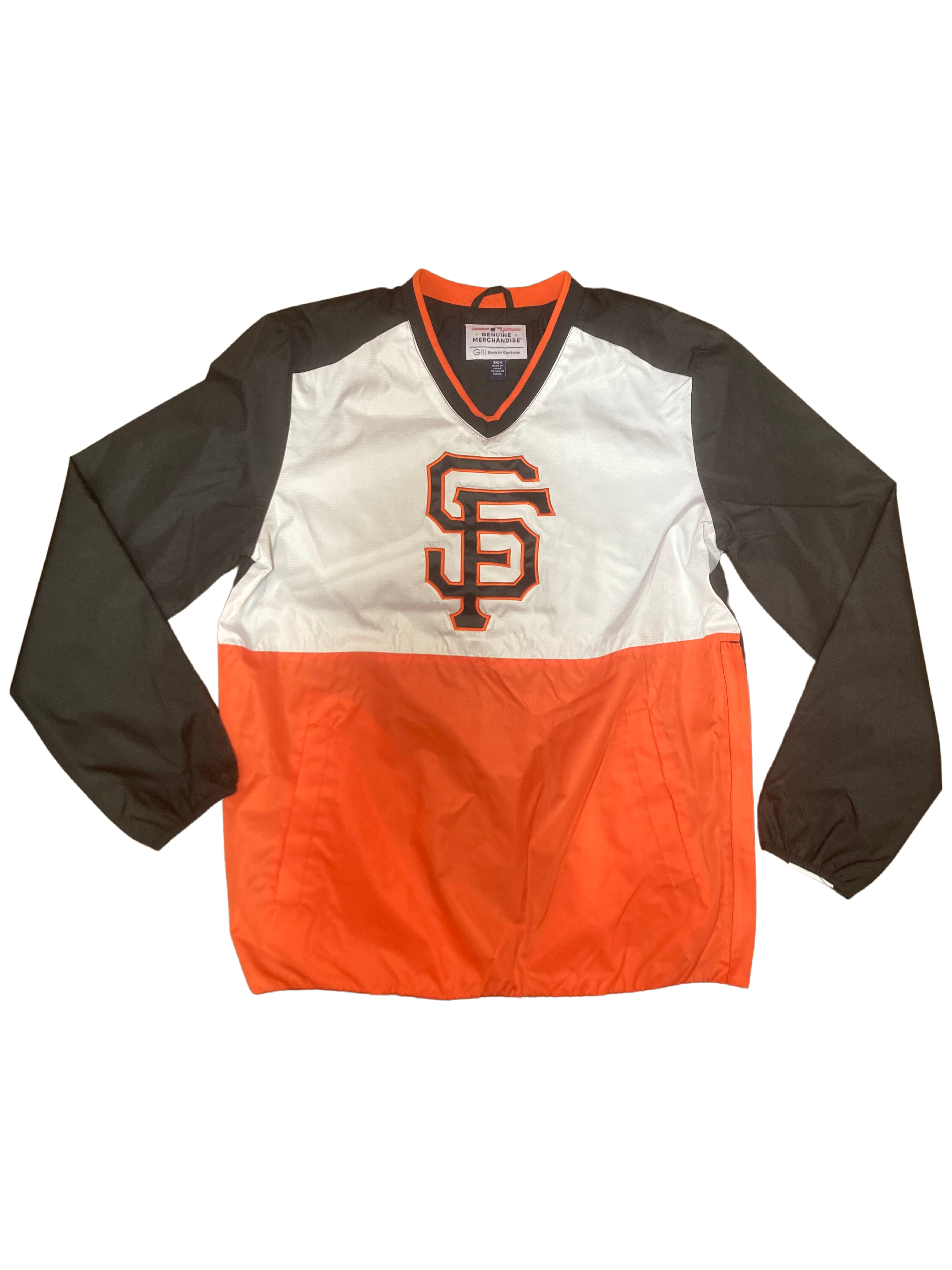 San Francisco Giants G-III Home Team V-Neck Pullover - Orange/Black/White
