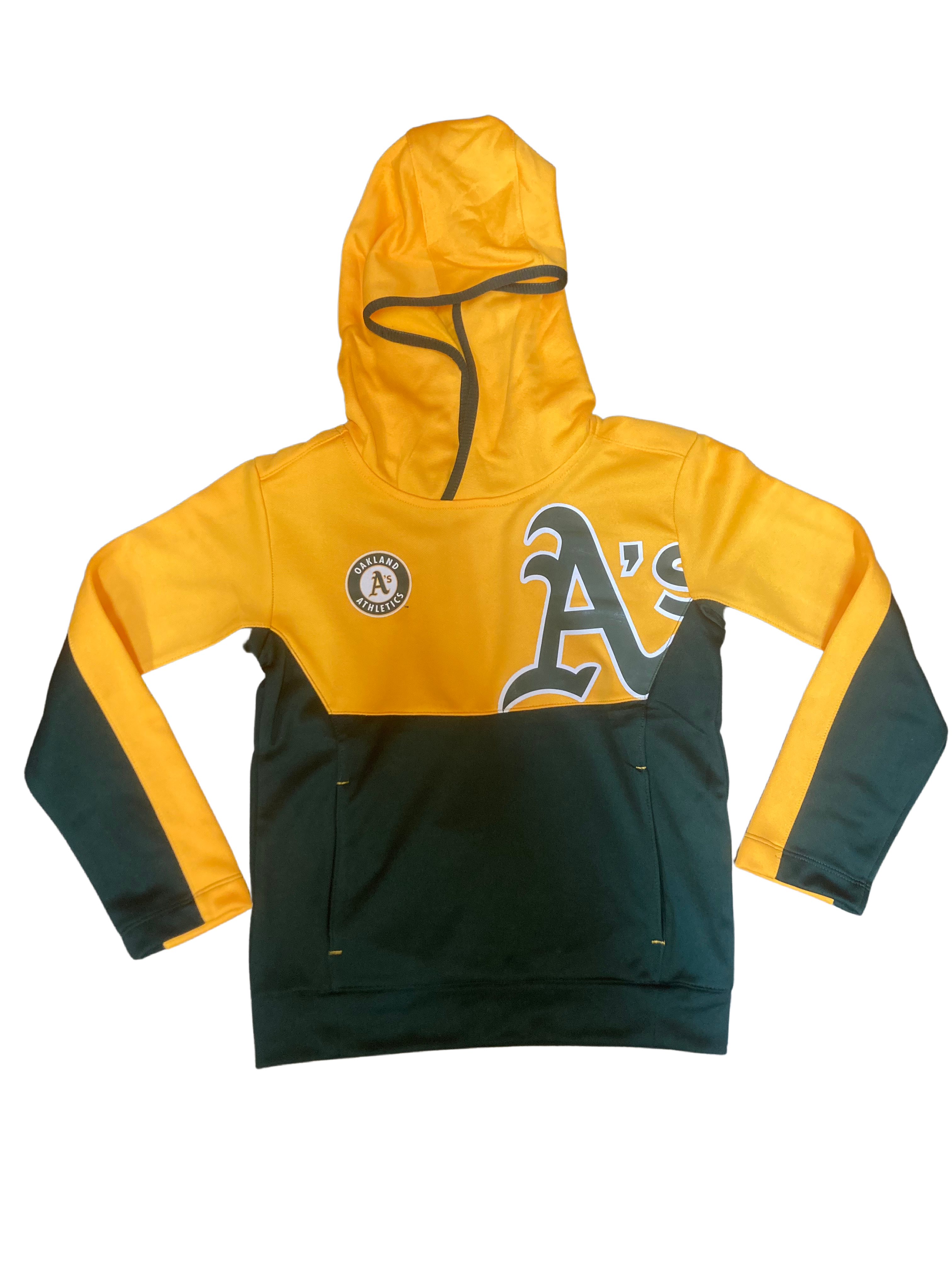 OAKLAND A'S Youth Hoodie-Yellow/Green