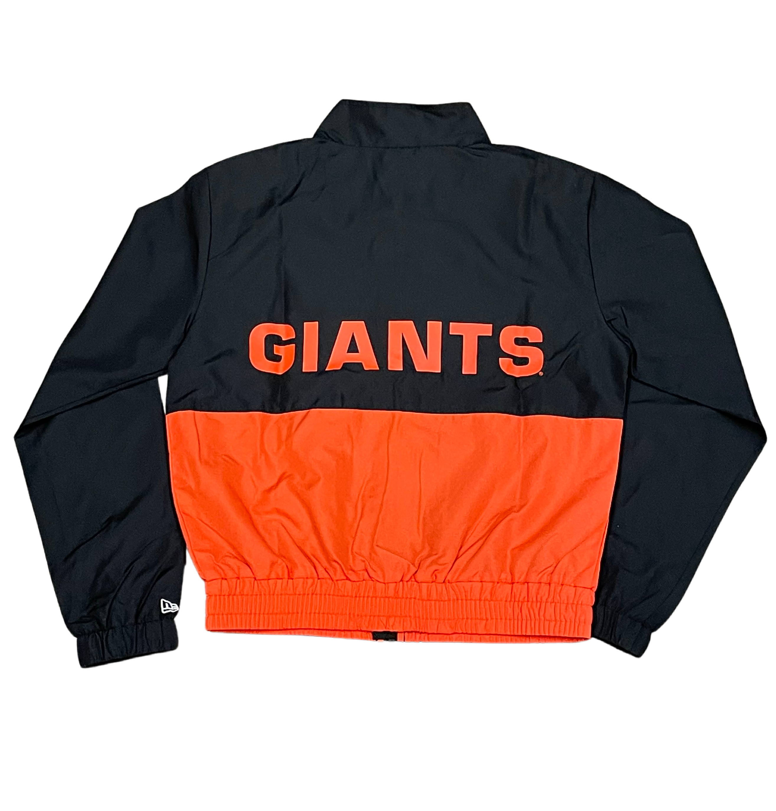 New Era Women's San Francisco Giant Cropped Jacket-Black/Orange
