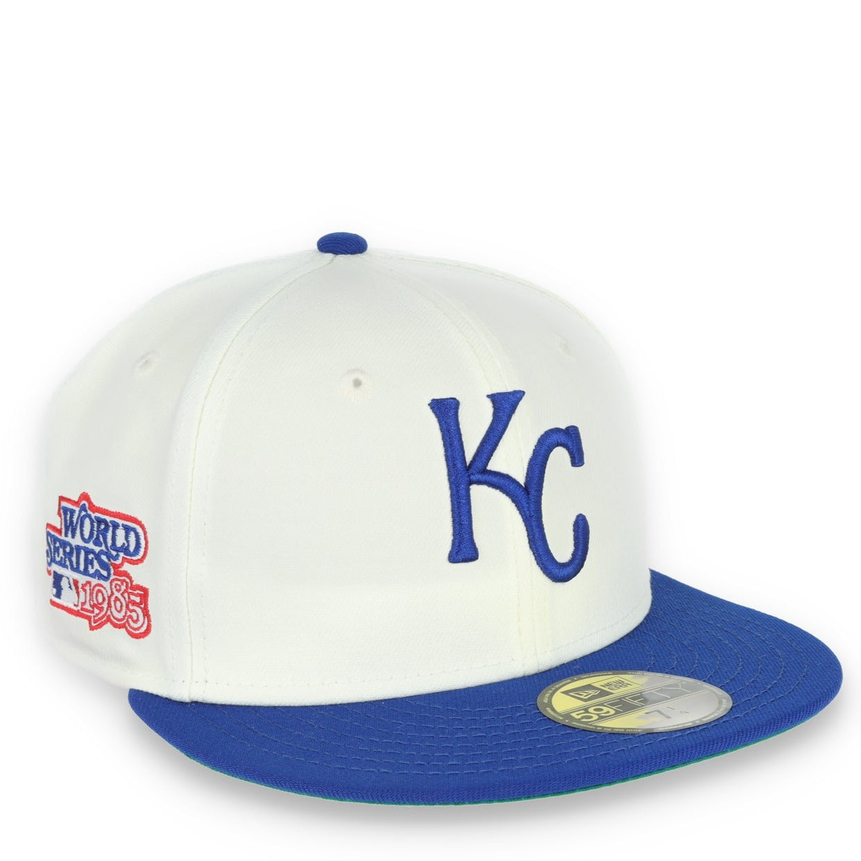 New Era Kansas City Royals 1985 World Series Patch 59FIFTY Fitted Ivory Hat