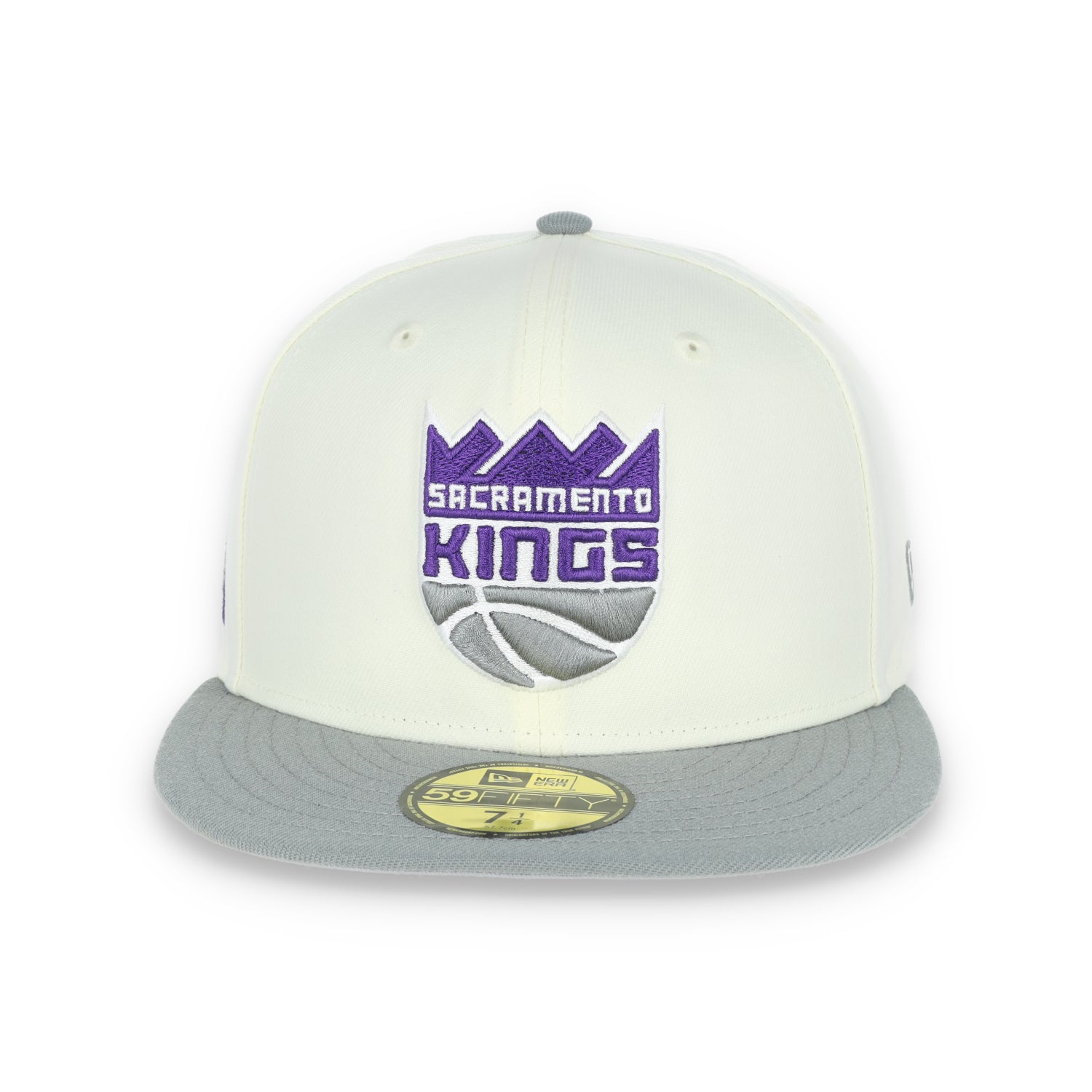 New Era Sacramento Kings Retro E1 59Fifty Fitted Hat-Cream/Purple