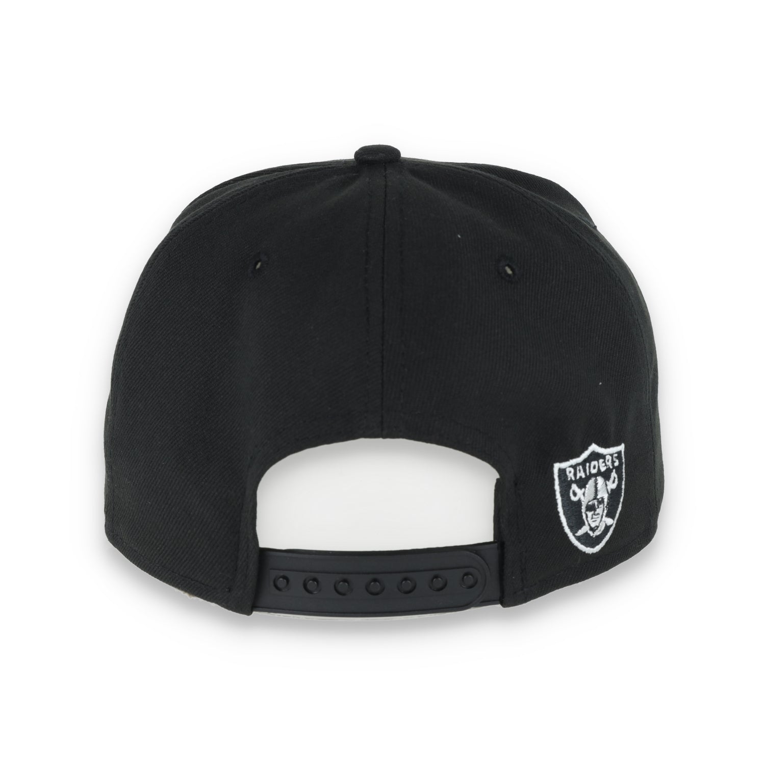 LAS VEGAS RAIDERS NEW ERA GOTHIC 9FIFTY SNAPBACK ADJUSTABLE HAT-BLK/DK GREY