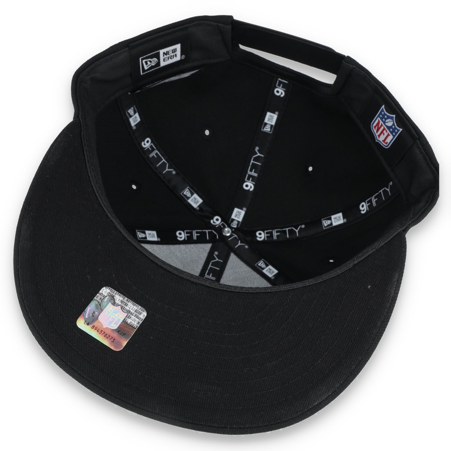 LAS VEGAS RAIDERS NEW ERA GOTHIC 9FIFTY SNAPBACK ADJUSTABLE HAT-BLK/DK GREY