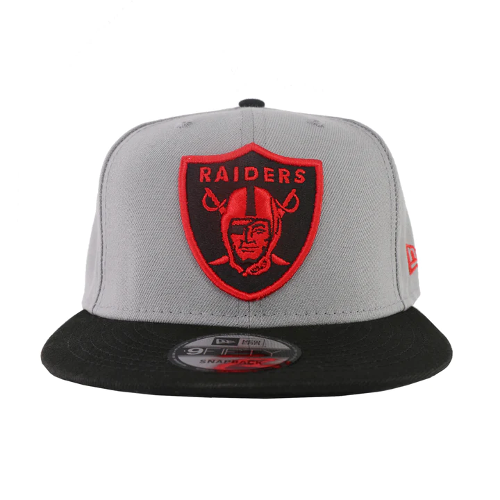 Las Vegas Raiders New Era Color Pack 2-Tone 9FIFTY Snapback Hat - Grey/Red