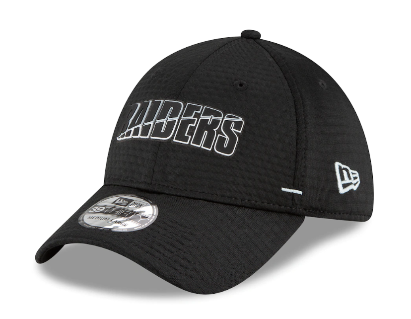 Las Vegas Raiders New Era 2020 NFL Summer Sideline Official 39THIRTY Flex Hat - Black