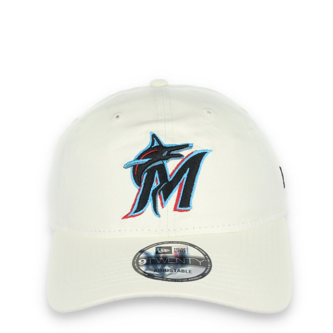 New Era Miami Marlins Core Classic 2.0 9Twenty Adjustable Hat-Ivory