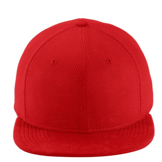 New Era® Original Fit Flat Bill Snapback Cap-Red