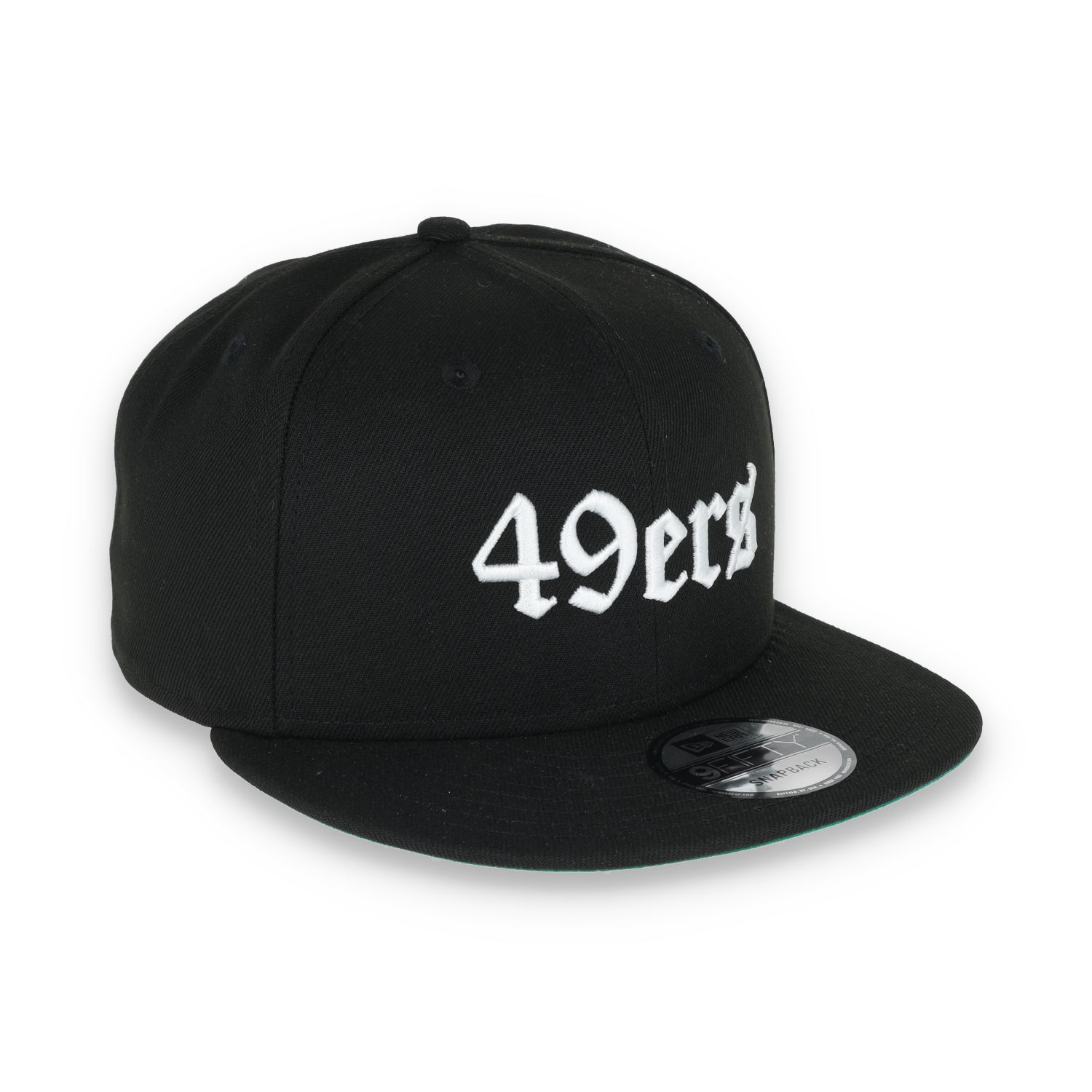 NEW ERA SAN FRANCISCO 49ERS GOTHIC SCRIPT NEW ERA 9FIFTY SNAPBACK-BLK/WHITE