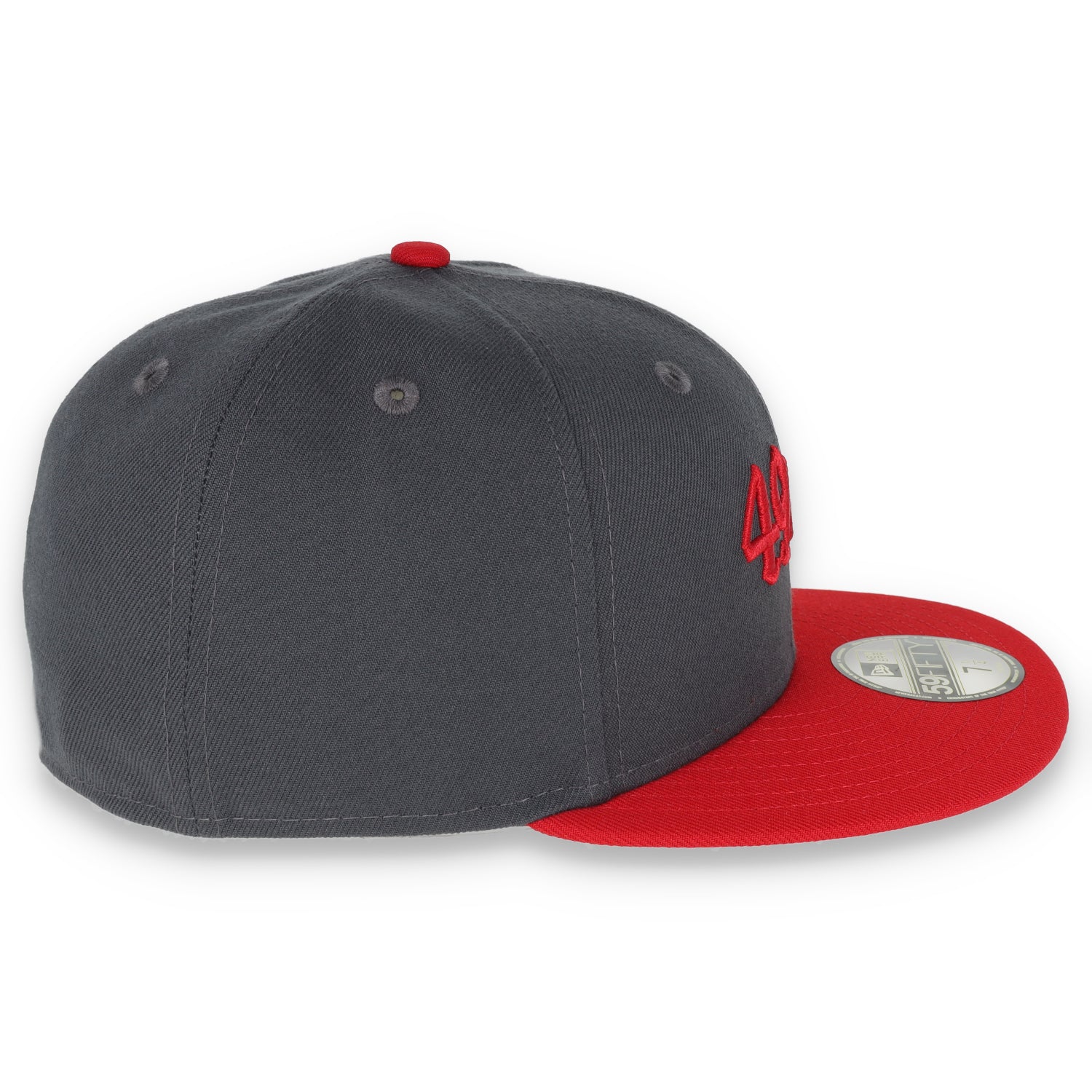 NEW ERA SAN FRANCISCO 49ERS GOTHIC SCRIPT 2TONE 59FIFTY FITTED- HEATHER GREY/RED