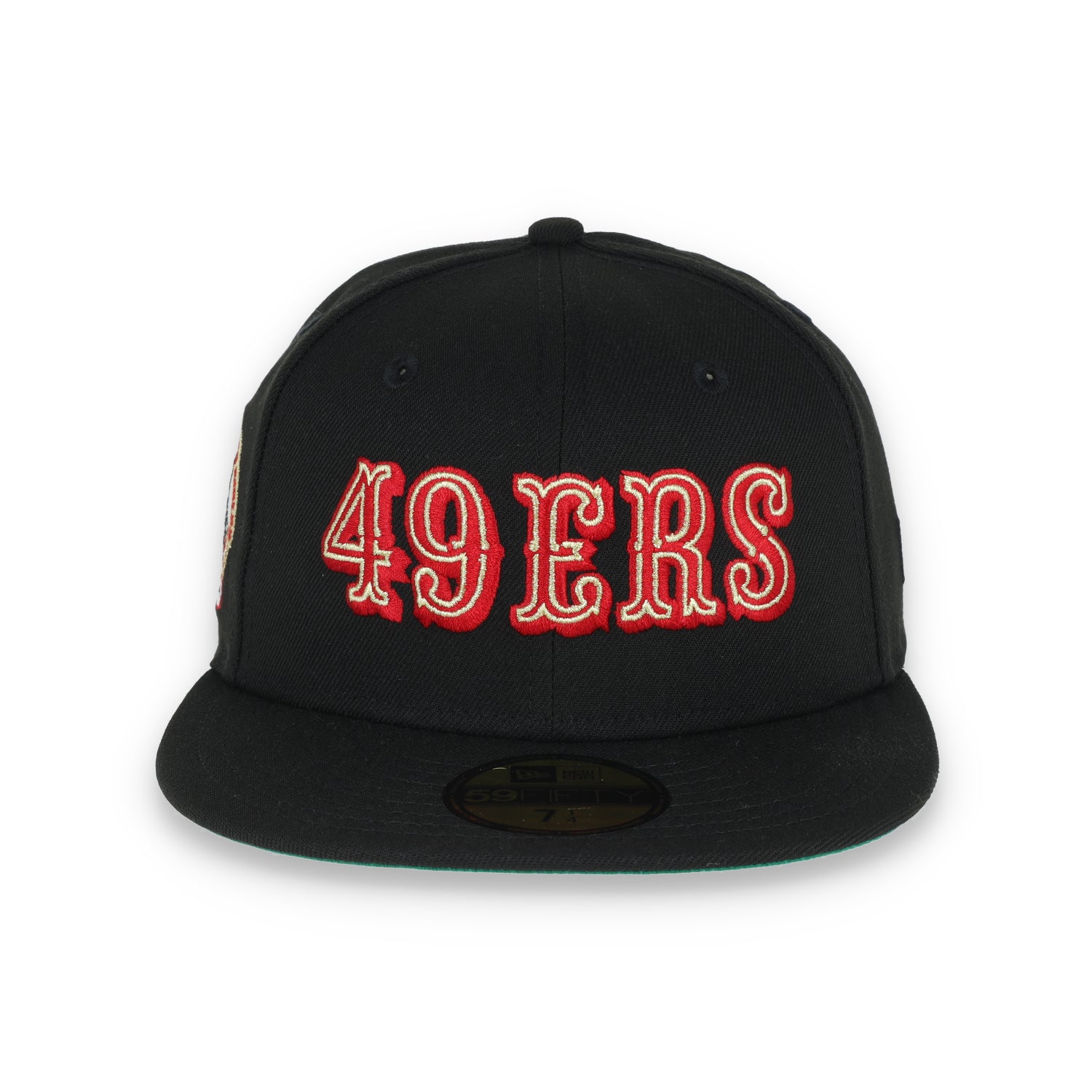 NEW ERA SAN FRANCISCO 49ERS 40TH ANNIVERSARY SIDE PATCH SCRIPT 59FIFTY FITTED HAT