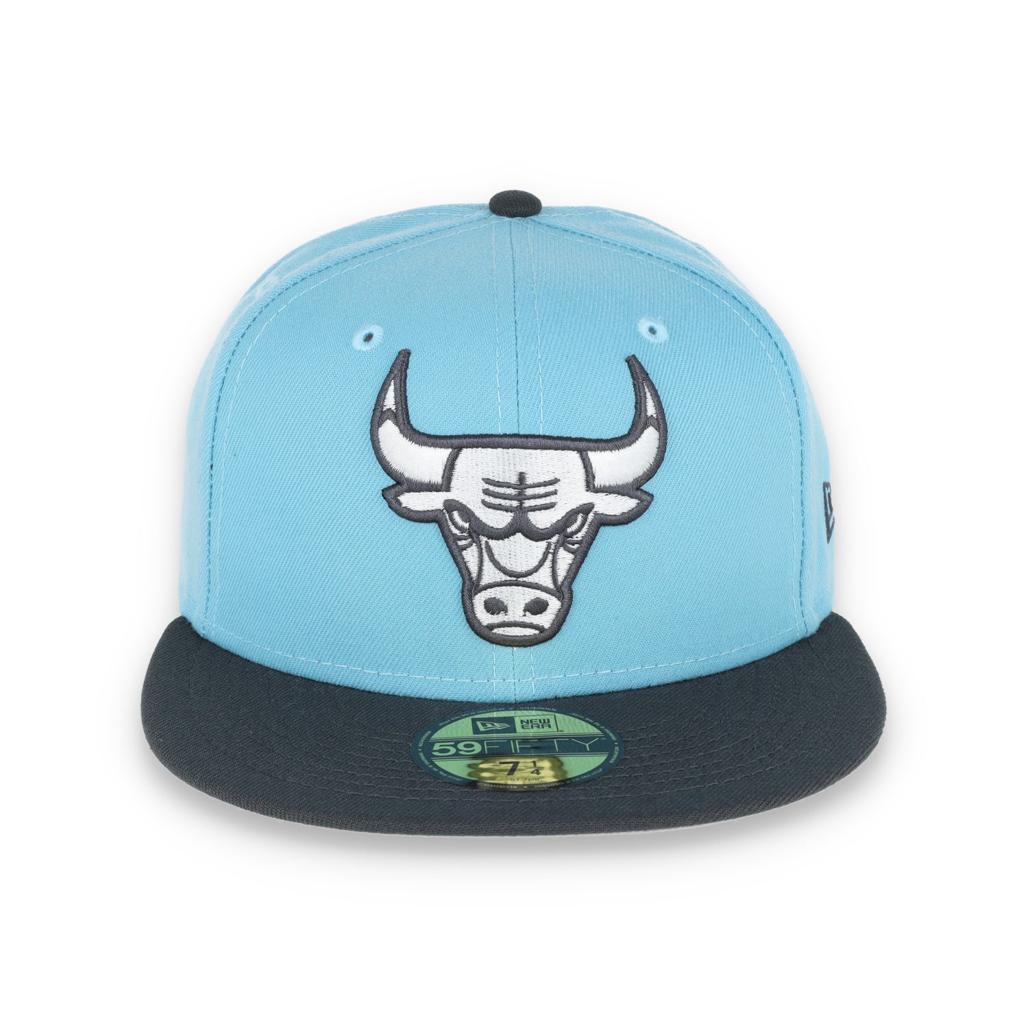 NEW ERA CHICAGO BULLS COLOR PACK 2TONE 59FIFTY FITTED HAT - BABYBLUE/GREY
