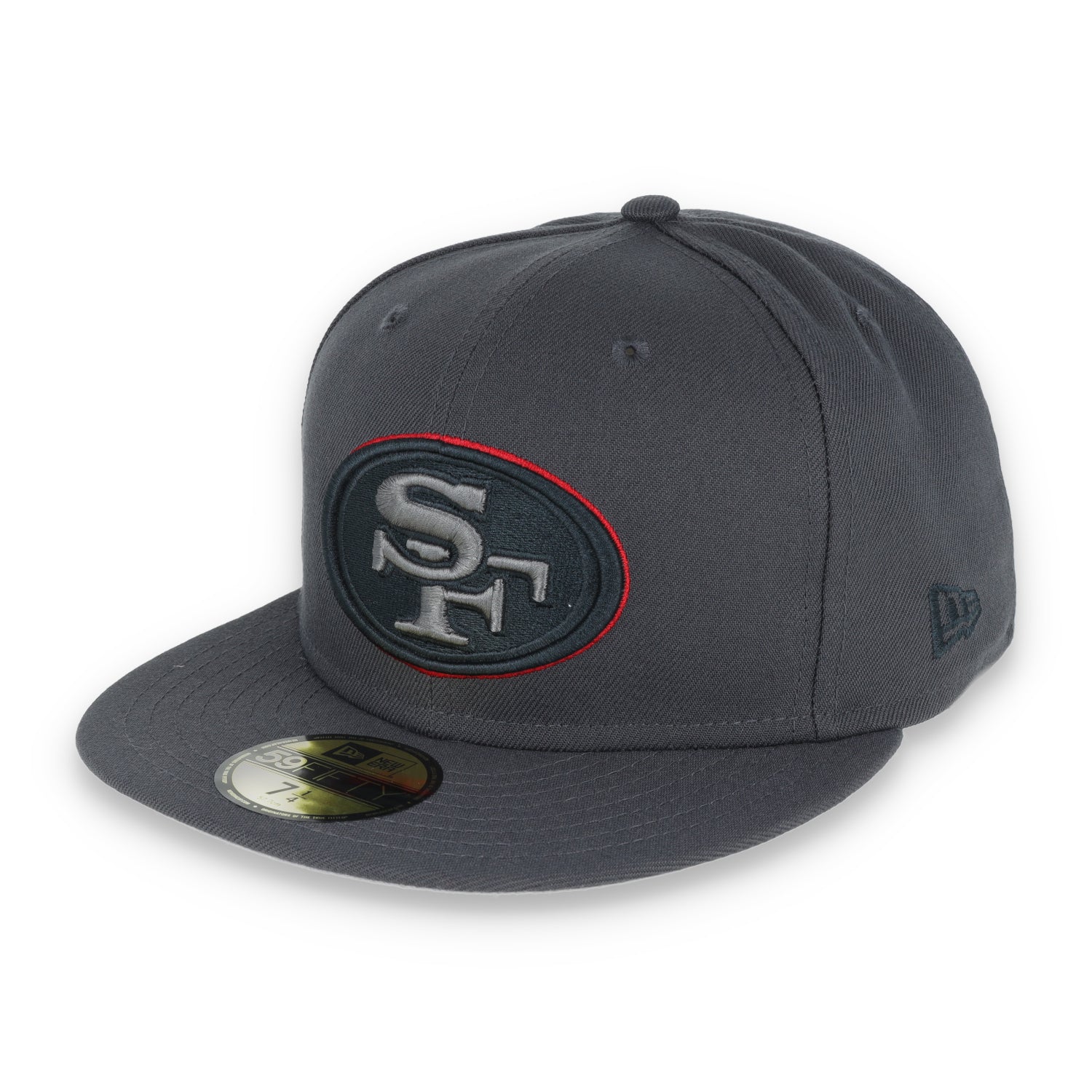 NEW ERA SAN FRANCISCO 49ERS 1990 PRO BOWL SIDE PATCH SCRIPT 59FIFTY FITTED HAT-GREY/RED