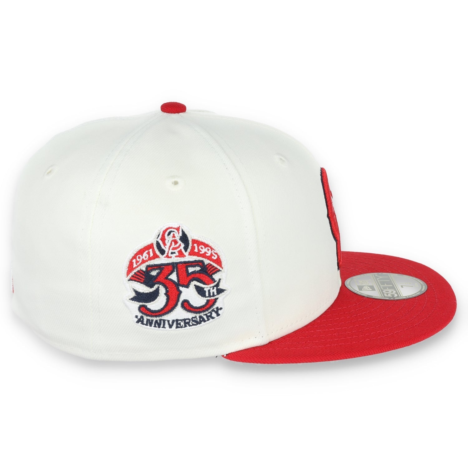 New Era California Angeles 35th Anniversary Patch 59FIFTY Fitted Ivory Hat