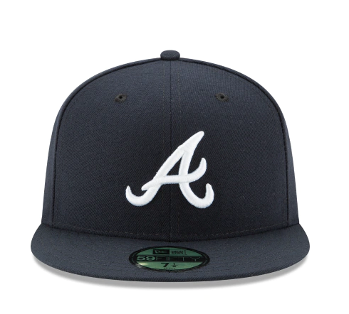 ATLANTA BRAVES NEW ERA ROAD AUTHENTIC COLLECTION 59FIFTY FITTED-ON-FIELD COLLECTION -BLUE/WHITE