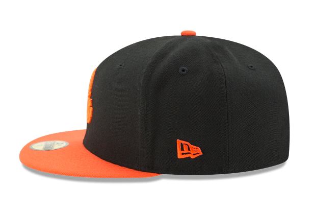 BALTIMORE ORIOLES NEW ERA ALTERNATIVE AUTHENTIC COLLECTION 59FIFTY FITTED-ON-FIELD COLLECTION BLACK/ORANGE