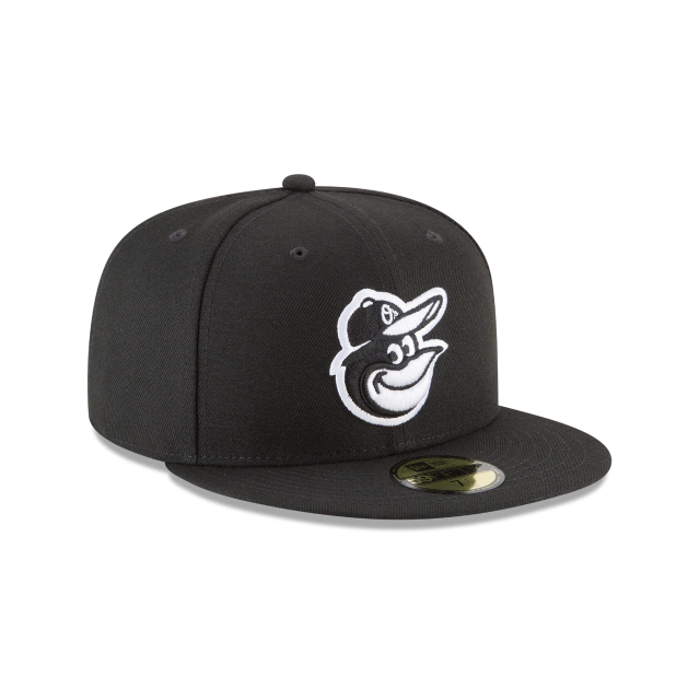 BALTIMORE ORIOLES NEW ERA BASIC 59FIFTY FITTED-BLACK/WHITE