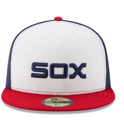 CHICAGO WHITE SOX NEW ERA ALTERNATIVE  AUTHENTIC COLLECTION 59FIFTY FITTED-ON-FIELD COLLECTION-WHITE/NAVY/RED