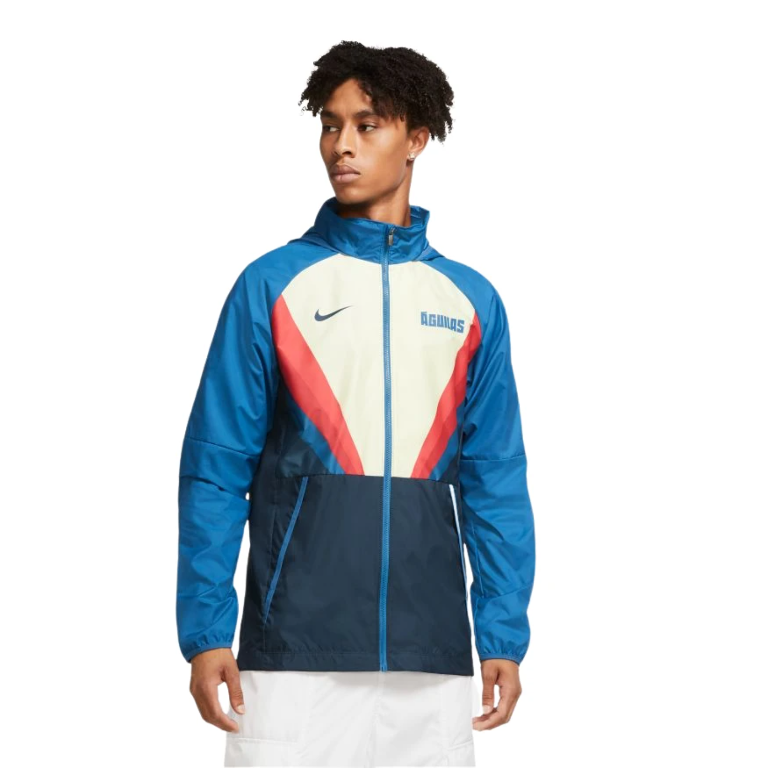 Nike Men's Club America Water-Repellent Soccer Jacket - Industrial Blue/Armory Navy/Armory Navy