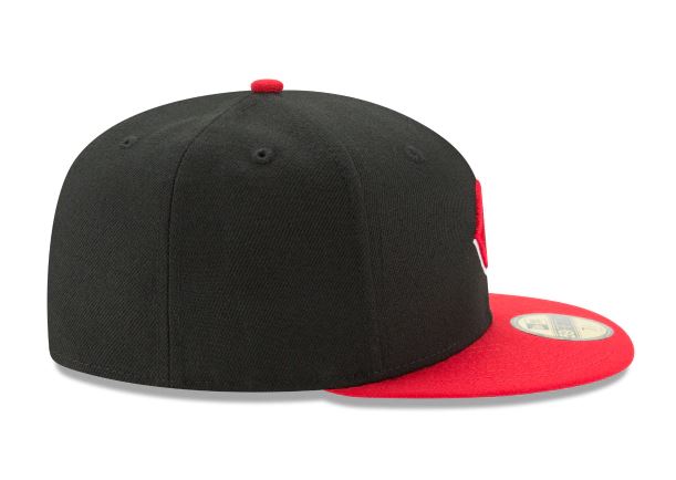 CINCINNATI REDS NEW ERA ALTERNATIVE AUTHENTIC COLLECTION 59FIFTY FITTED-ON-FIELD COLLECTION-BLACK/RED
