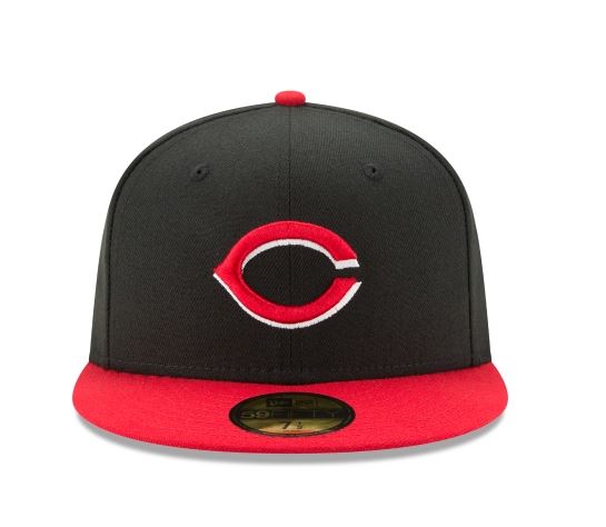 CINCINNATI REDS NEW ERA ALTERNATIVE AUTHENTIC COLLECTION 59FIFTY FITTED-ON-FIELD COLLECTION-BLACK/RED