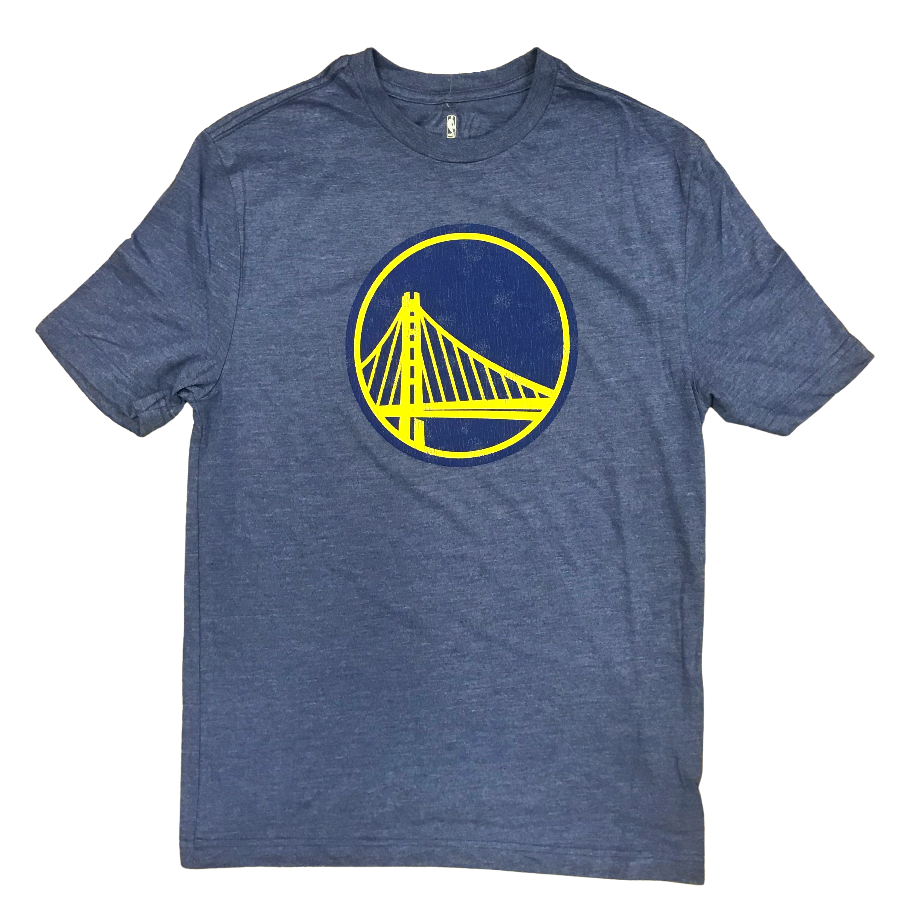 FANATICS Golden State Warriors Faded Logo Heather T-shirt-BLUE