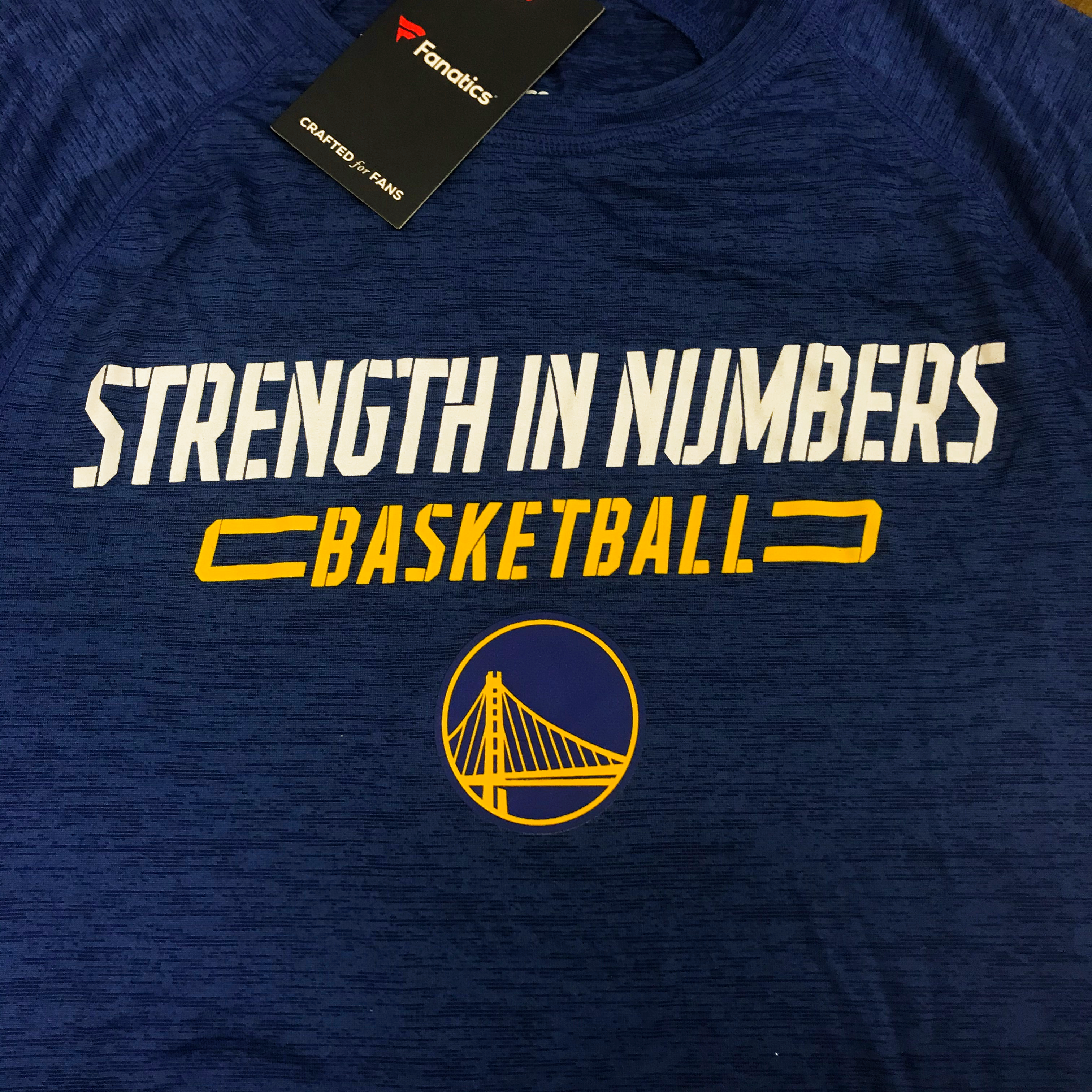 FANATICS Golden State Warriors "STRENGTH IN NUMBERS" HEATHER T-SHIRT-BLUE