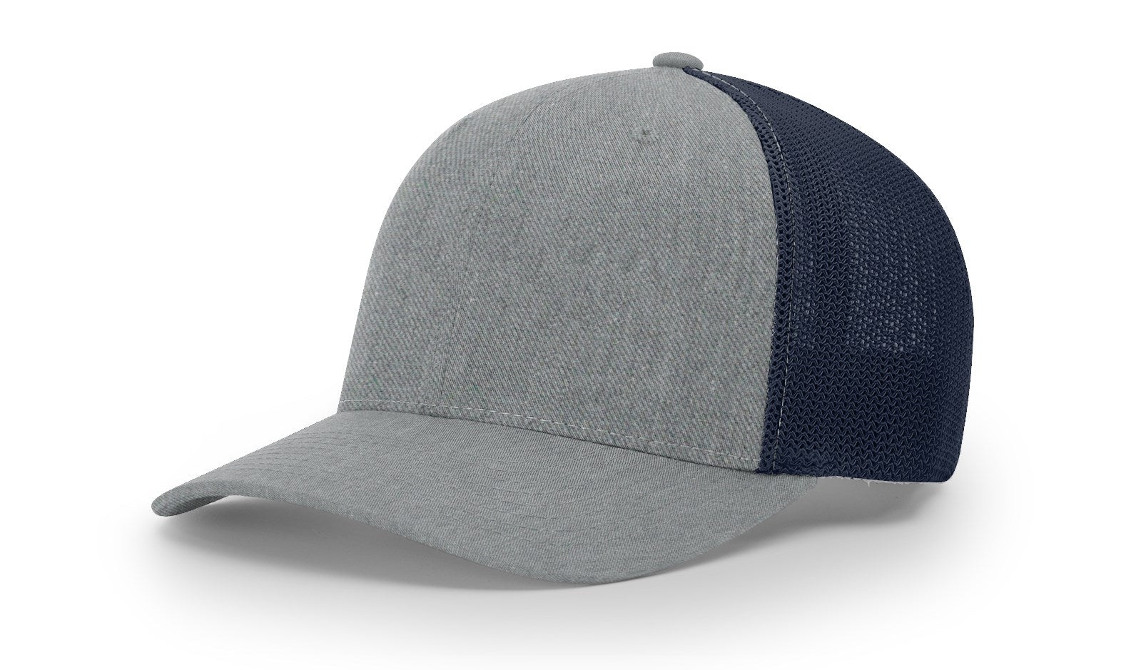 Fitted Trucker with R-Flexfit- Heather Grey/Navy