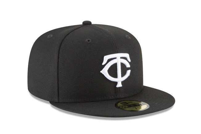 MINNESOTA TWINS NEW ERA BASIC COLLECTION FITTED 59FIFTY-BLACK AND WHITE