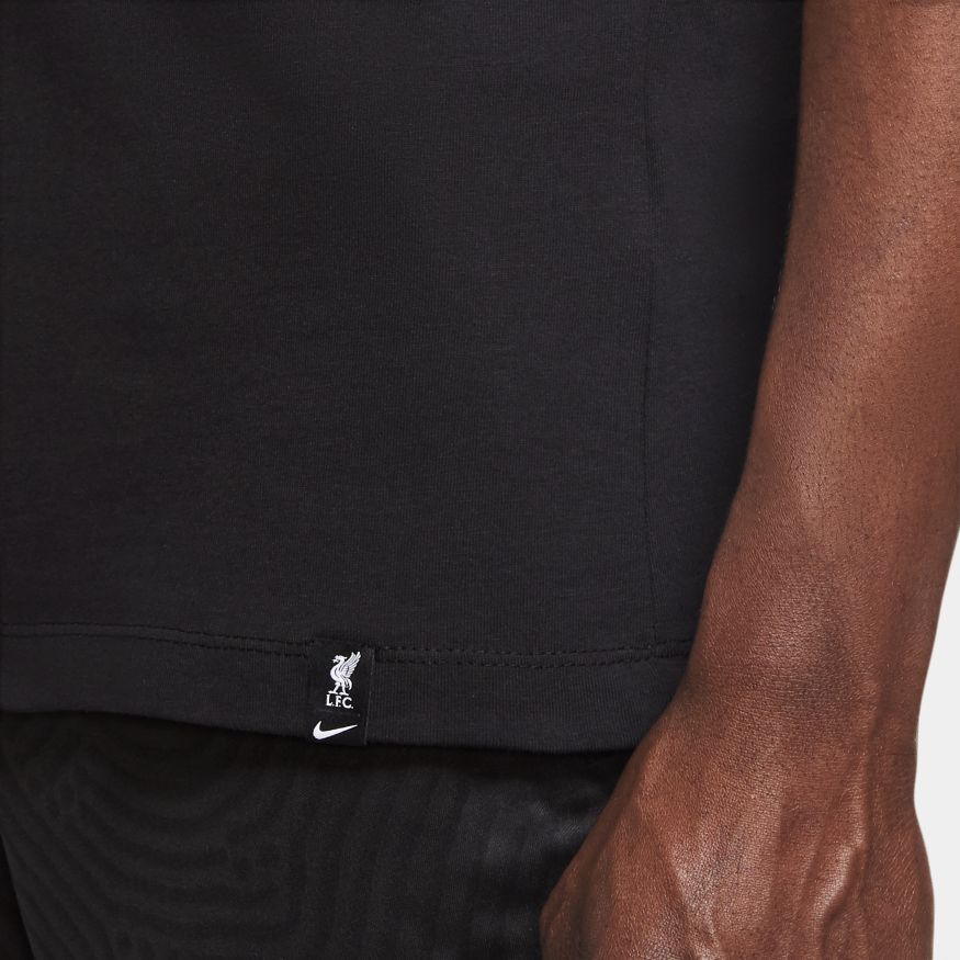 Nike Liverpool FC Men's Soccer T-Shirt-Black/Teal