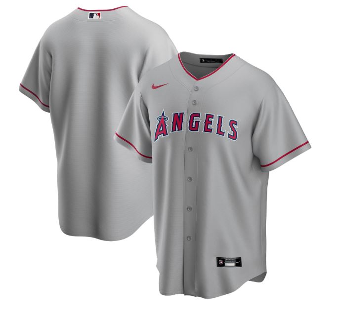Nike Men's Los Angeles Angels Gray Road 2020 Replica Team Jersey