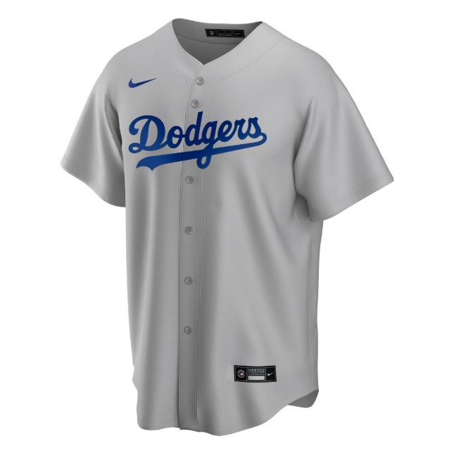 Nike Men's Los Angeles Dodgers Gray Alternate 2020 Replica Team Jersey