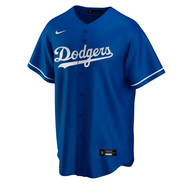Nike Men's Los Angeles Dodgers Royal Alternate 2020 Replica Team Jersey
