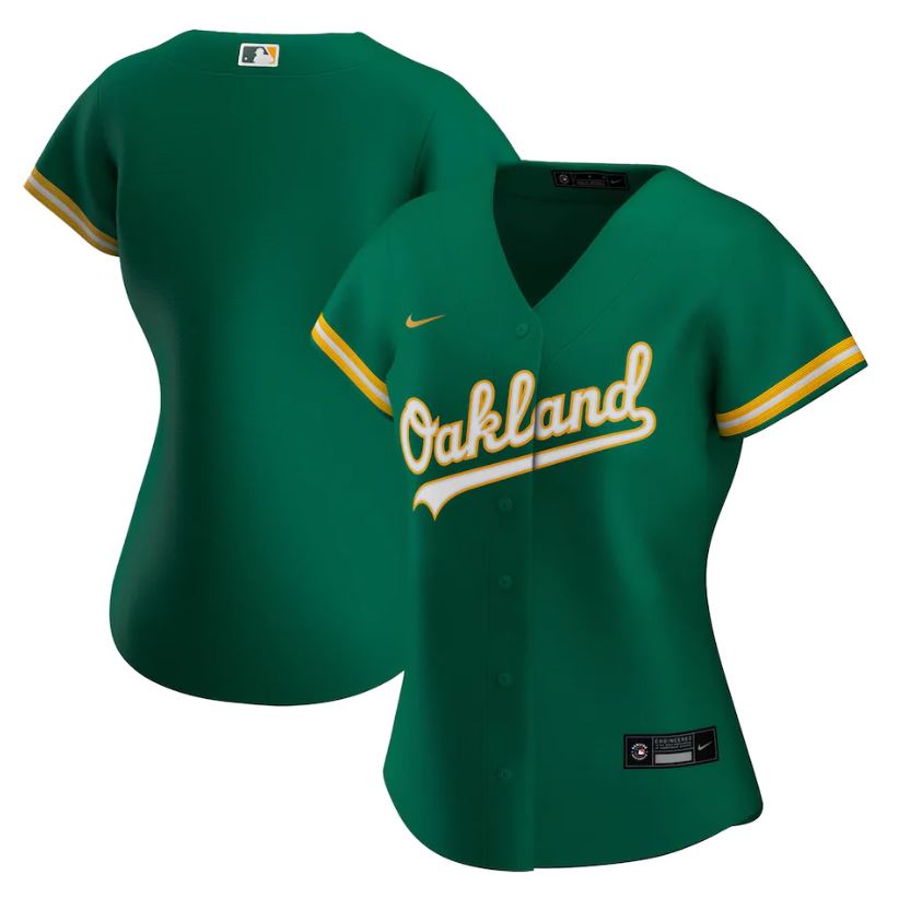 Nike Women's Oakland Athletics Kelly Green Alternate 2020 Replica Team Jersey
