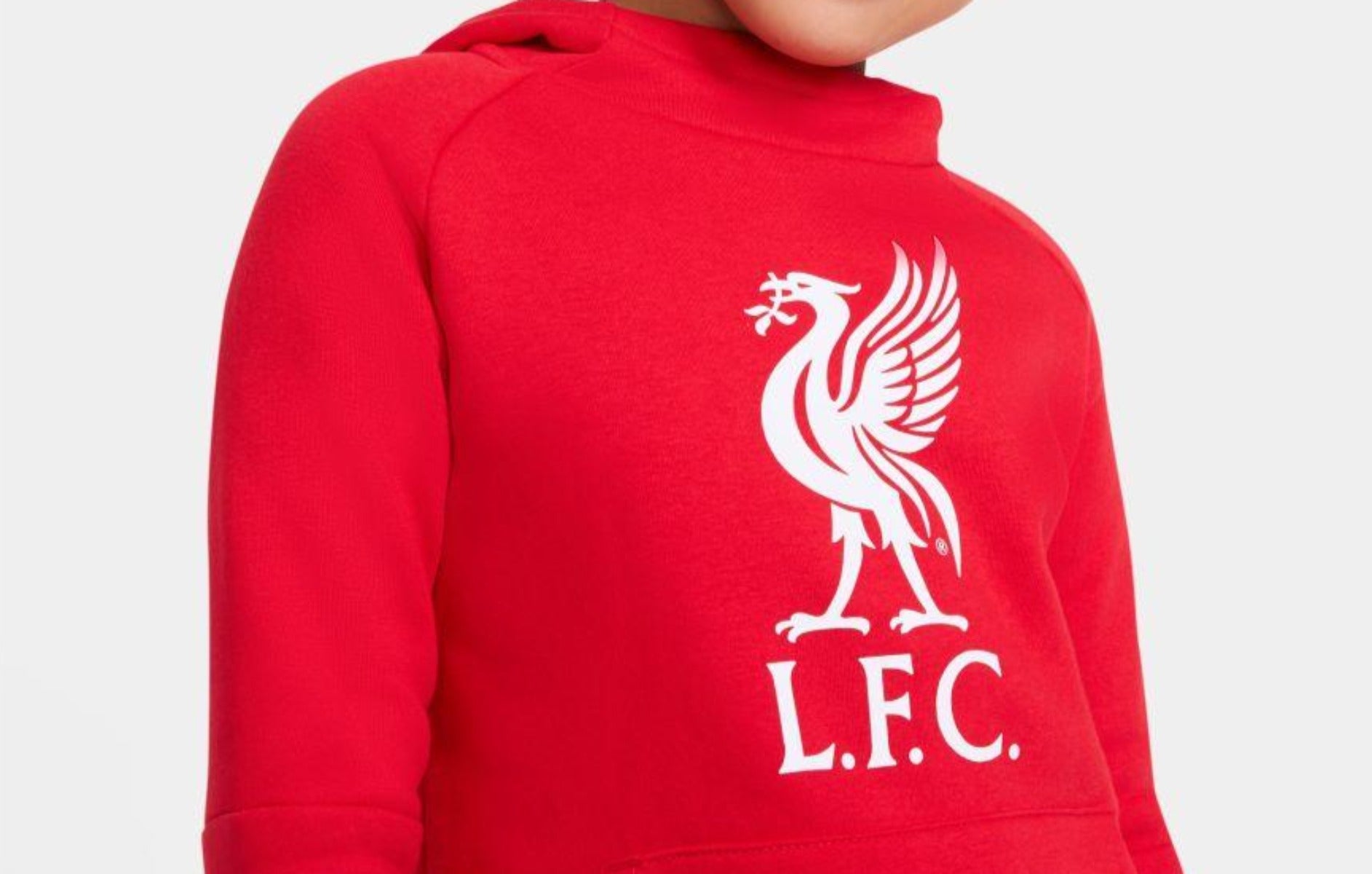 Nike Youth Liverpool F.C Fleece Pullover Soccer Hoodie-Red