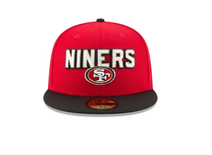 SAN FRANCISCO 49ERS NEW ERA OFFICIAL DRAFT NFL 2018 59FIFTY FITTED-RED