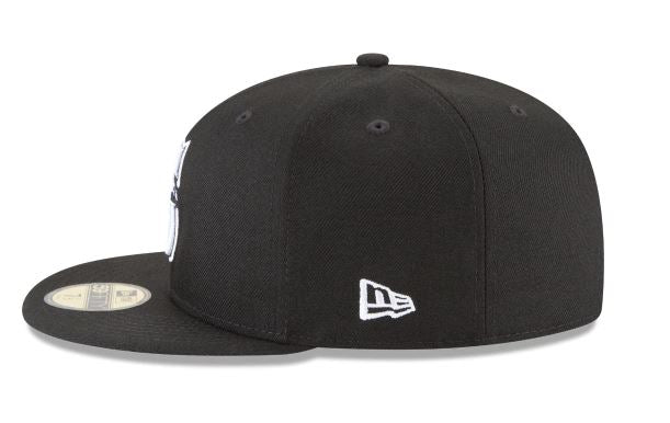 NEW ERA SEATTLE MARINERS BASIC COLLECTION FITTED 59FIFTY-BLACK AND WHITE