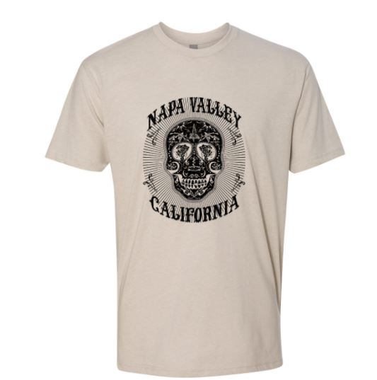 Napa Valley Skull T-Shirt-Sand