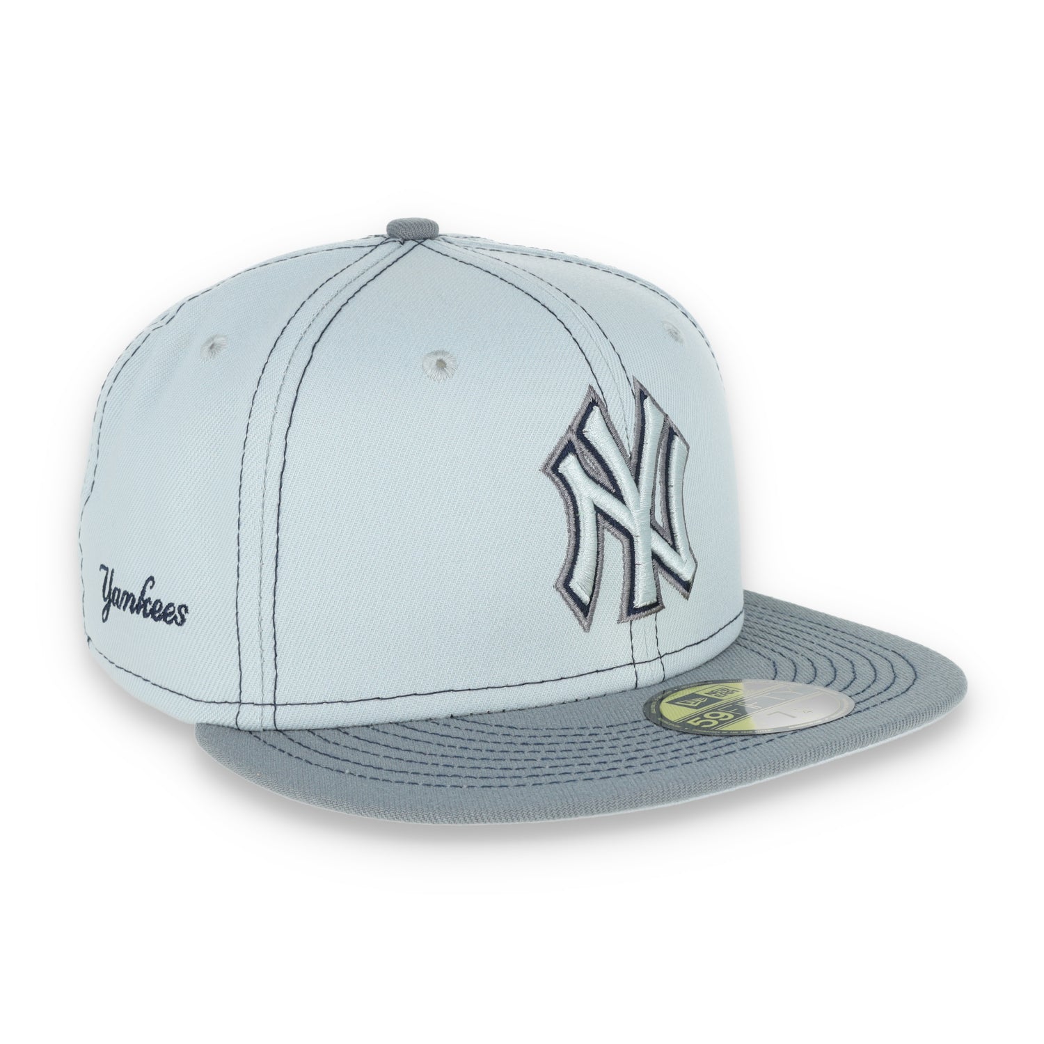 New York Yankee Gray Pop 59FIFTY Fitted Hat- Gray