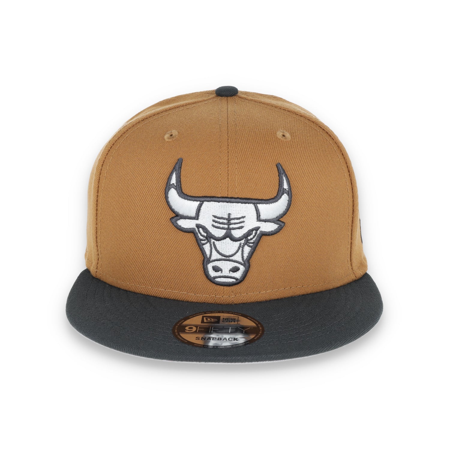 New Era Chicago Bulls Color Pack 2-Tone 9FIFTY Snapback Hat- Tan/Grey