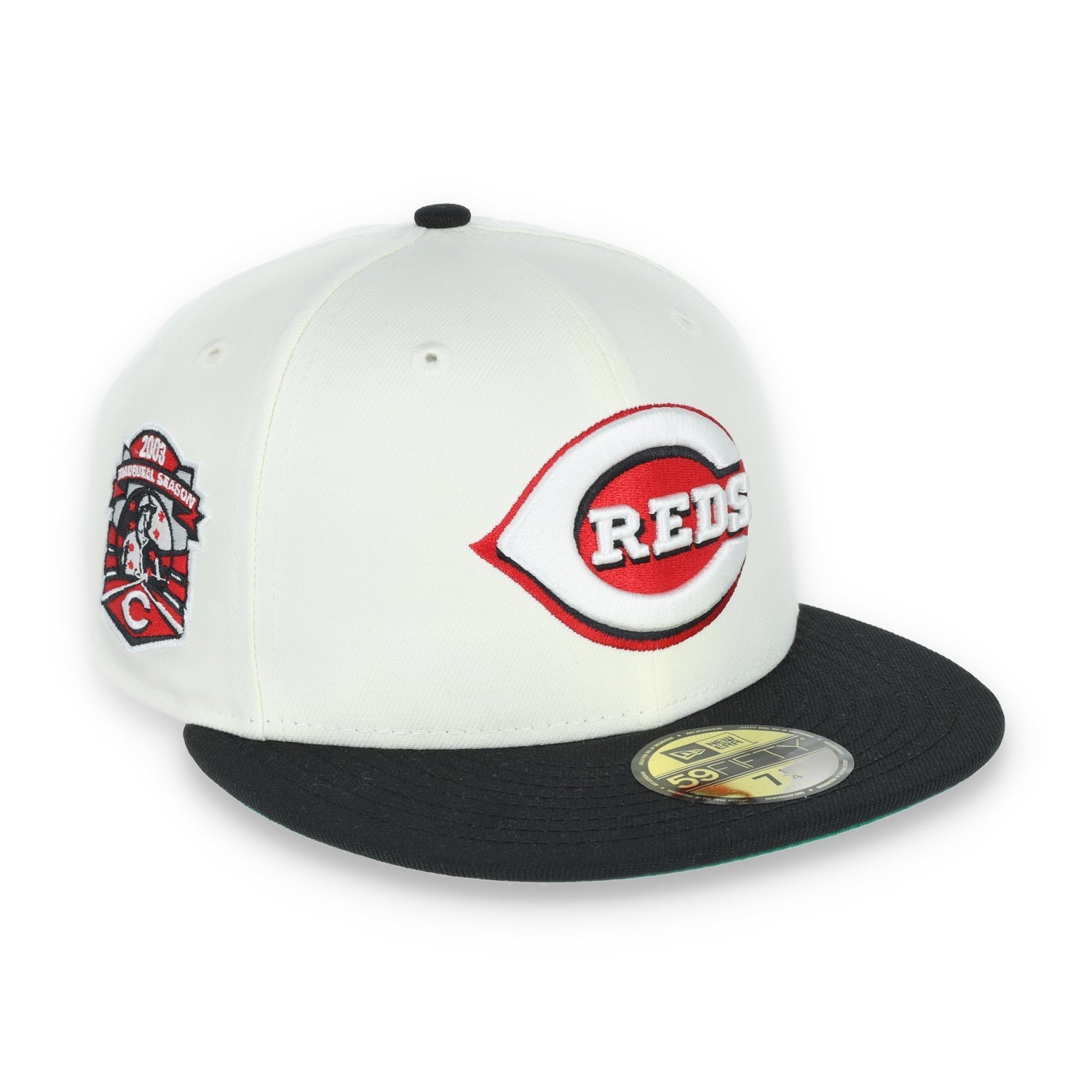 New Era Cincinnati Red Patch 59FIFTY Fitted Ivory Hat