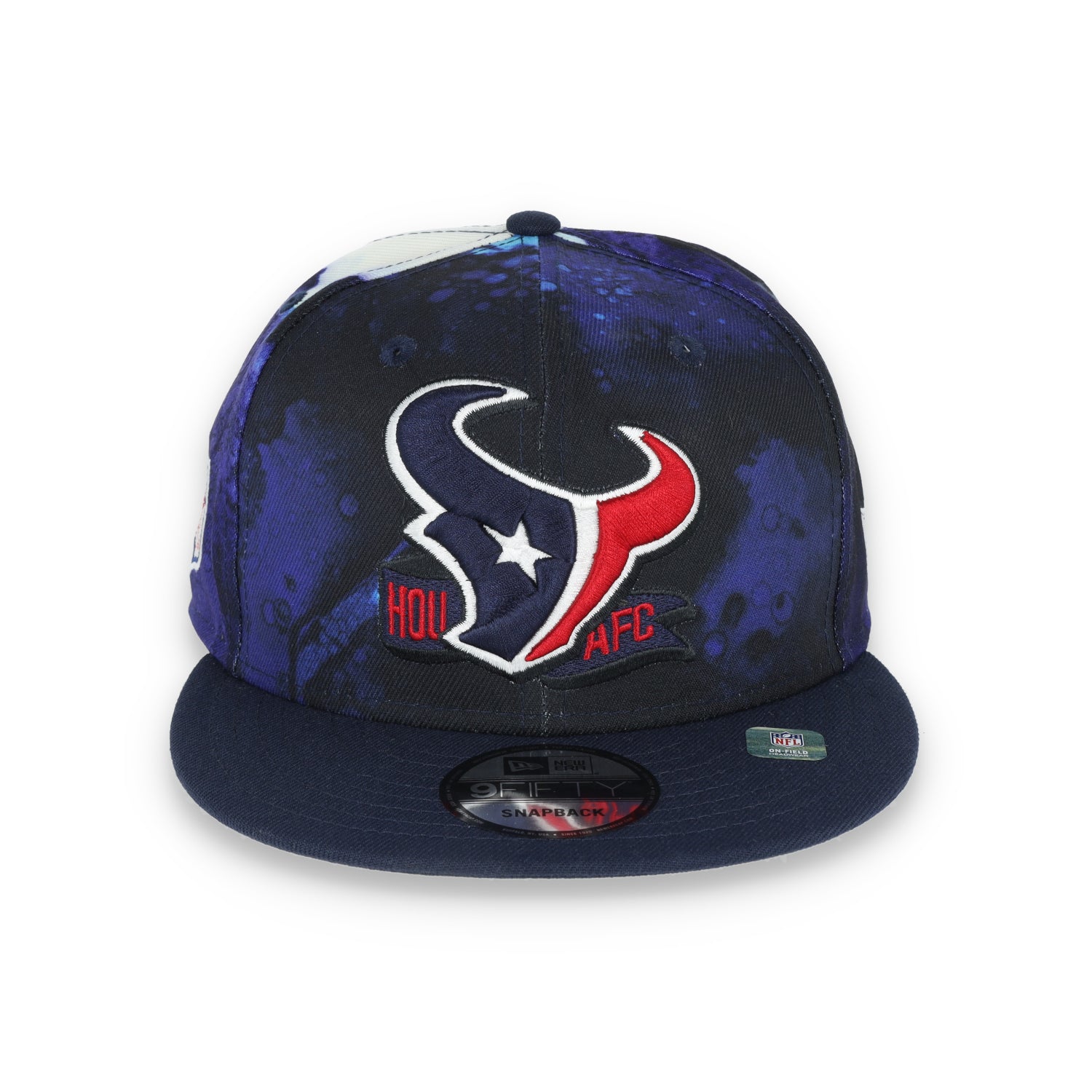 New Era Houston Texans Sideline Ink Dye 9FIFTY Snapback Hat-Blue