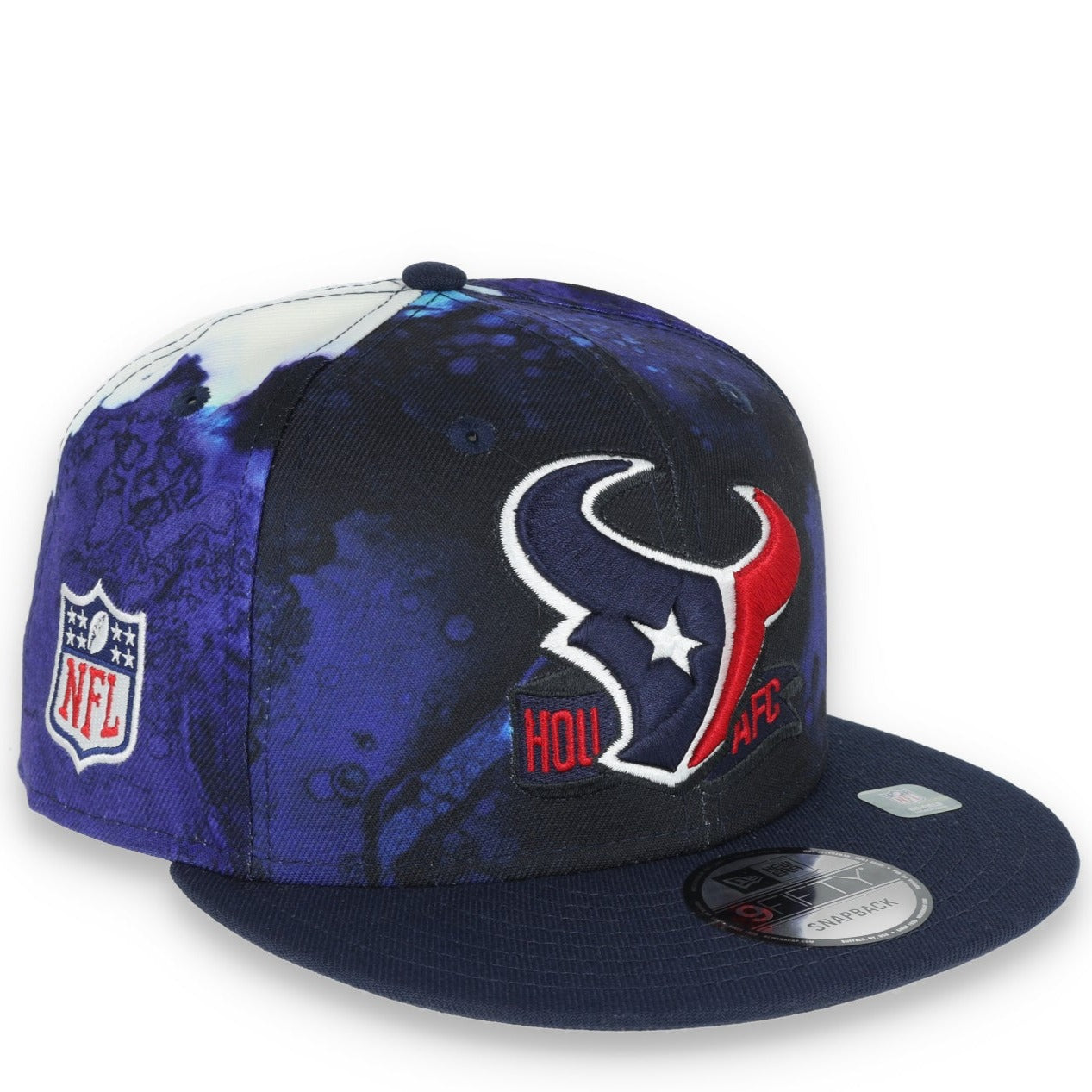 New Era Houston Texans Sideline Ink Dye 9FIFTY Snapback Hat-Blue