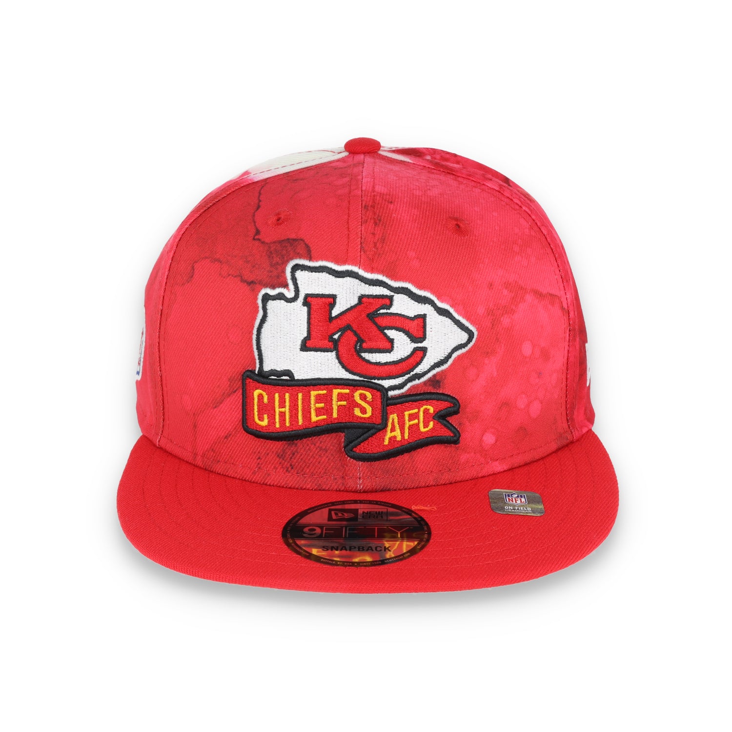 New Era Kansas City Chiefs Sideline Ink Dye 9FIFTY Snapback Hat-Red