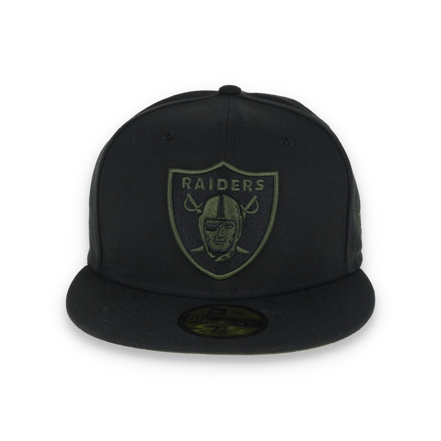 New Era Las Vegas Raiders Shield 59FIFTY Fitted HAT-RIFLE GREEN