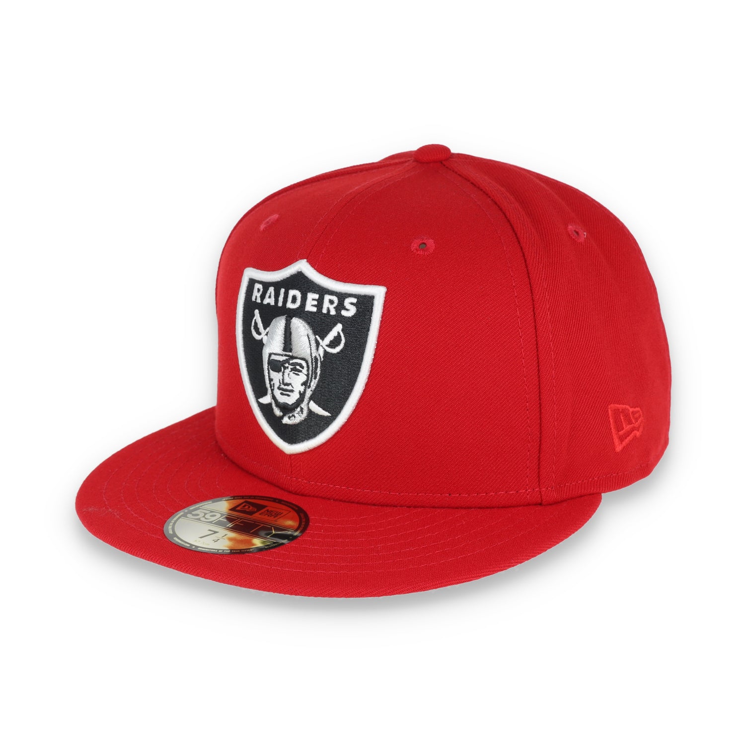 New Era Las Vegas Raiders Shield XVIII Side Patch 59FIFTY Fitted Hat-RED
