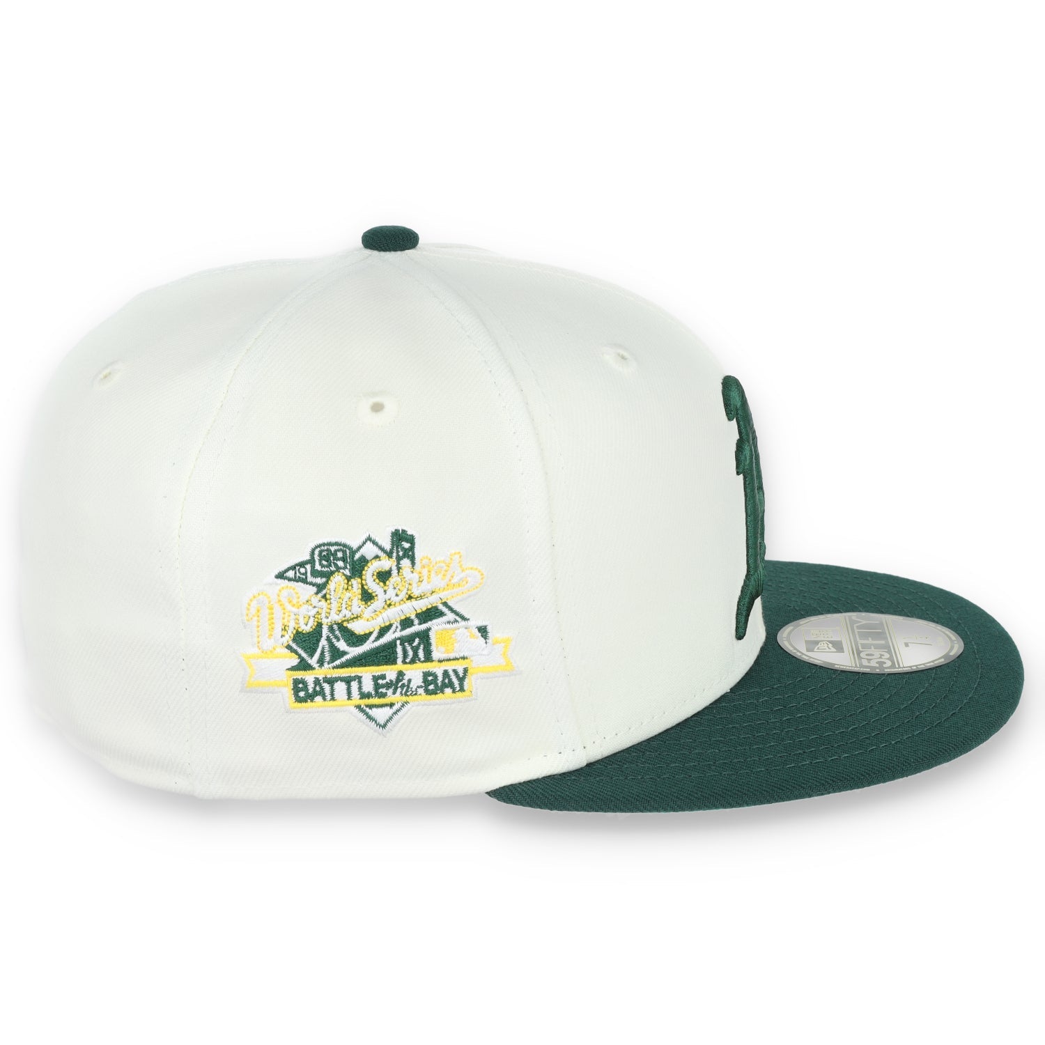 New Era Oakland Athletics 1989 World Series Patch 59FIFTY Fitted Ivory Hat
